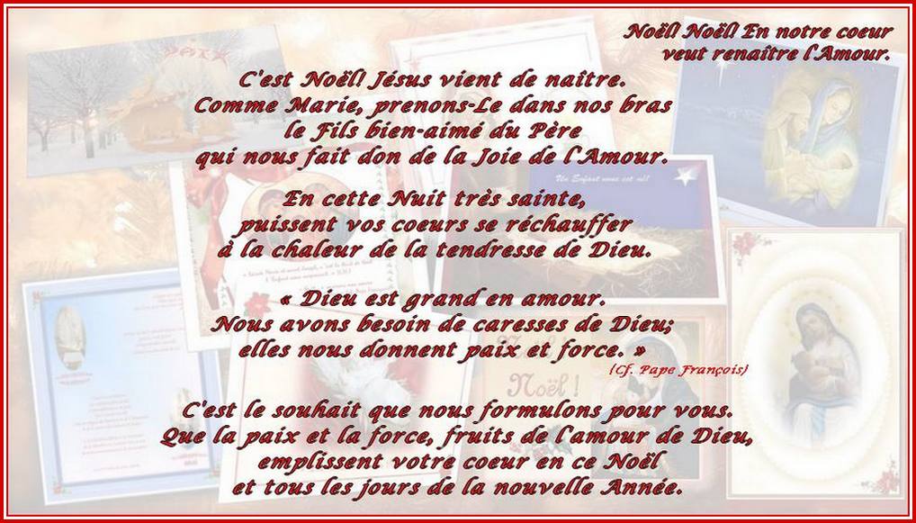 Texte des Voeux de Noël 2018